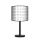 Fotolampa Czarne kropki - lampa stojąca mała buk