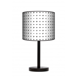Fotolampa Czarne kropki - lampa stojąca mała buk