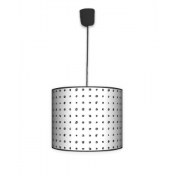 Fotolampa Czarne kropki - lampa stojąca mała orzech