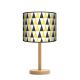 Fotolampa Black and yellow - lampa stojąca mała buk