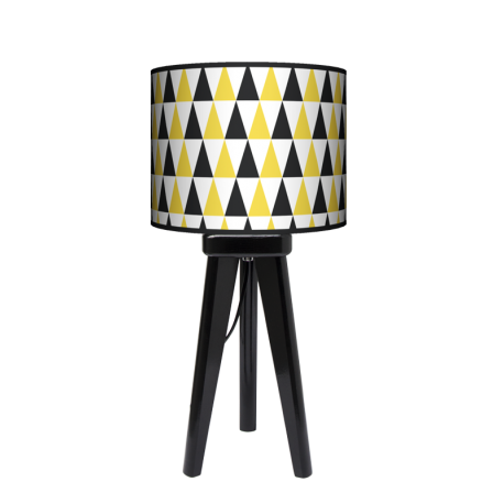 Fotolampa Black and yellow - lampa stojąca mała orzech