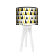 Fotolampa Black and yellow - lampa stojąca mała orzech