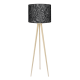 Glamour lampa trójnóg drewniana duża Fotolampy