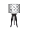 Light Grey lampa trójnóg drewniana mała Fotolampy