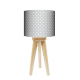 Gwiazdki trójnóg lampa drewniana mała szara Fotolampy