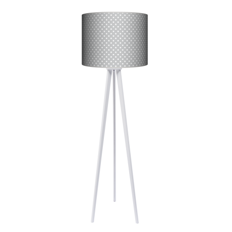 Gwiazdki trójnóg lampa drewniana duża szara Fotolampy