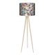 Kolorowa trójnóg lampa drewniana Fotolampy