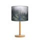 Mgła lampa stojąca drewniana duża Fotolampy