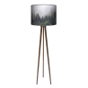 Mgła trójnóg lampa stojąca drewniana duża Fotolampy