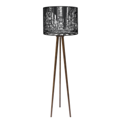 Nowy Jork lampa trójnóg drewniana duża Fotolampy
