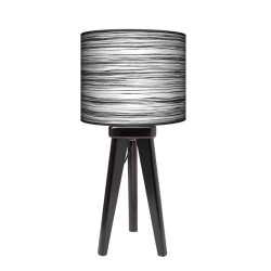 Zebra lampa trójnóg drewniana mała Fotolampy