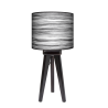 Zebra lampa trójnóg drewniana mała Fotolampy