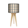 Kratka piaskowa lampa trójnóg drewniana mała Fotolampy