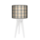 Kratka piaskowa lampa trójnóg drewniana mała Fotolampa