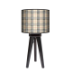Kratka piaskowa lampa trójnóg drewniana mała Fotolampa