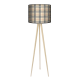 Kratka piaskowa lampa trójnóg drewniana duża Fotolampa