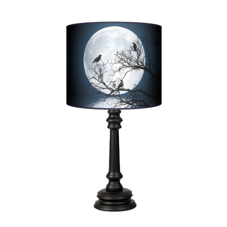 Moon Queen lampa stojąca drewniana Fotolampy