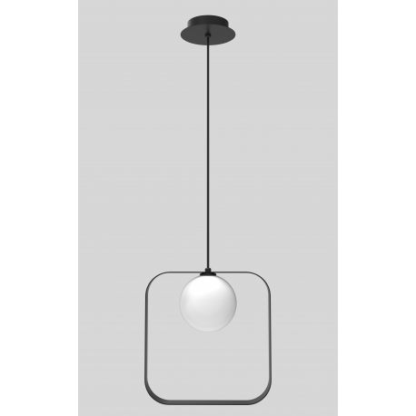 Tula lampa wisząca kwadrat czarna 50101074 Ledea