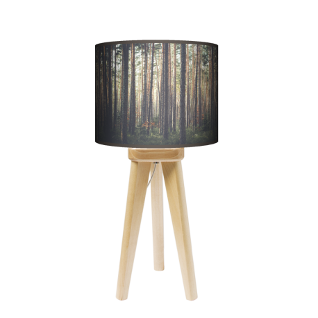 Las lampa trójnóg drewniana mała Fotolampy