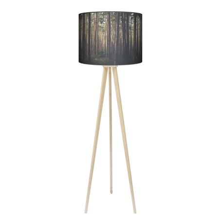 Las lampa trójnóg drewniana duża Fotolampy