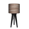 Rattan trójnóg lampka drewniana mała Fotolampy