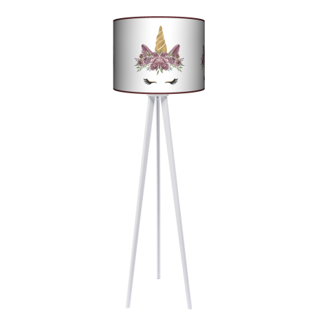 Glamour Unicorn trójnóg lampka drewniana duża Fotolampy
