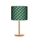 Kropki butelkowa zieleń lampka drewniana duża Fotolampy