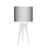 Kropki szare trójnóg lampa stojąca mała Fotolampy