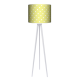 Kropki kanarkowe trójnóg lampka drewniana duża Fotolampy