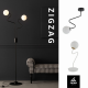 Zigzag lampa podłogowa baiła/złota 50270 Sigma