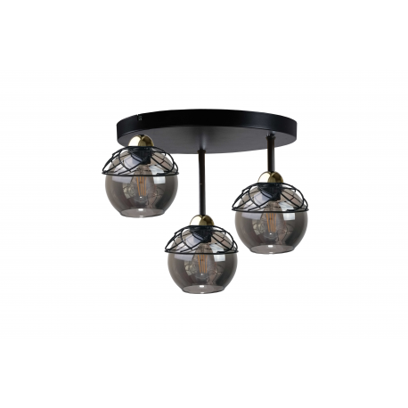 Mera Gold/Black plafon 1541 Keter Lighting