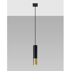 Loopez czarny/złoty lampa wisząca SL 0952 Sollux