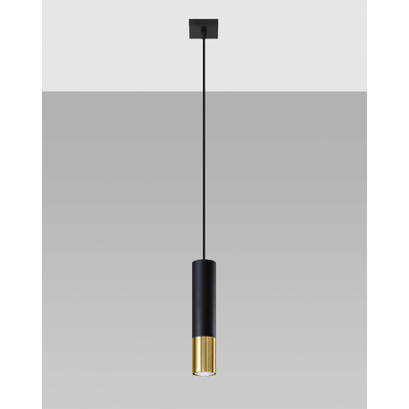 Loopez czarny/złoty lampa wisząca SL 0952 Sollux