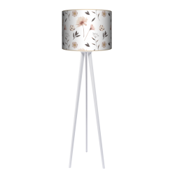 Pastelowe listki trójnóg lampka drewniana duża Fotolampy