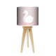Swan Queen lampka trójnóg drewniana mała Fotolampy